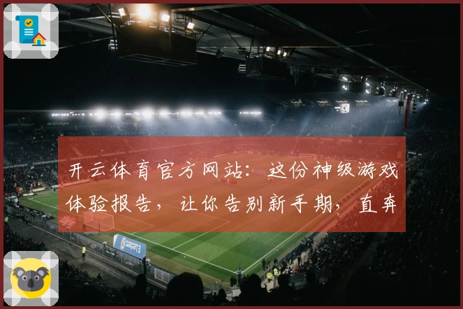 开云体育官方网站：这份神级游戏体验报告，让你告别新手期，直奔大神之路！